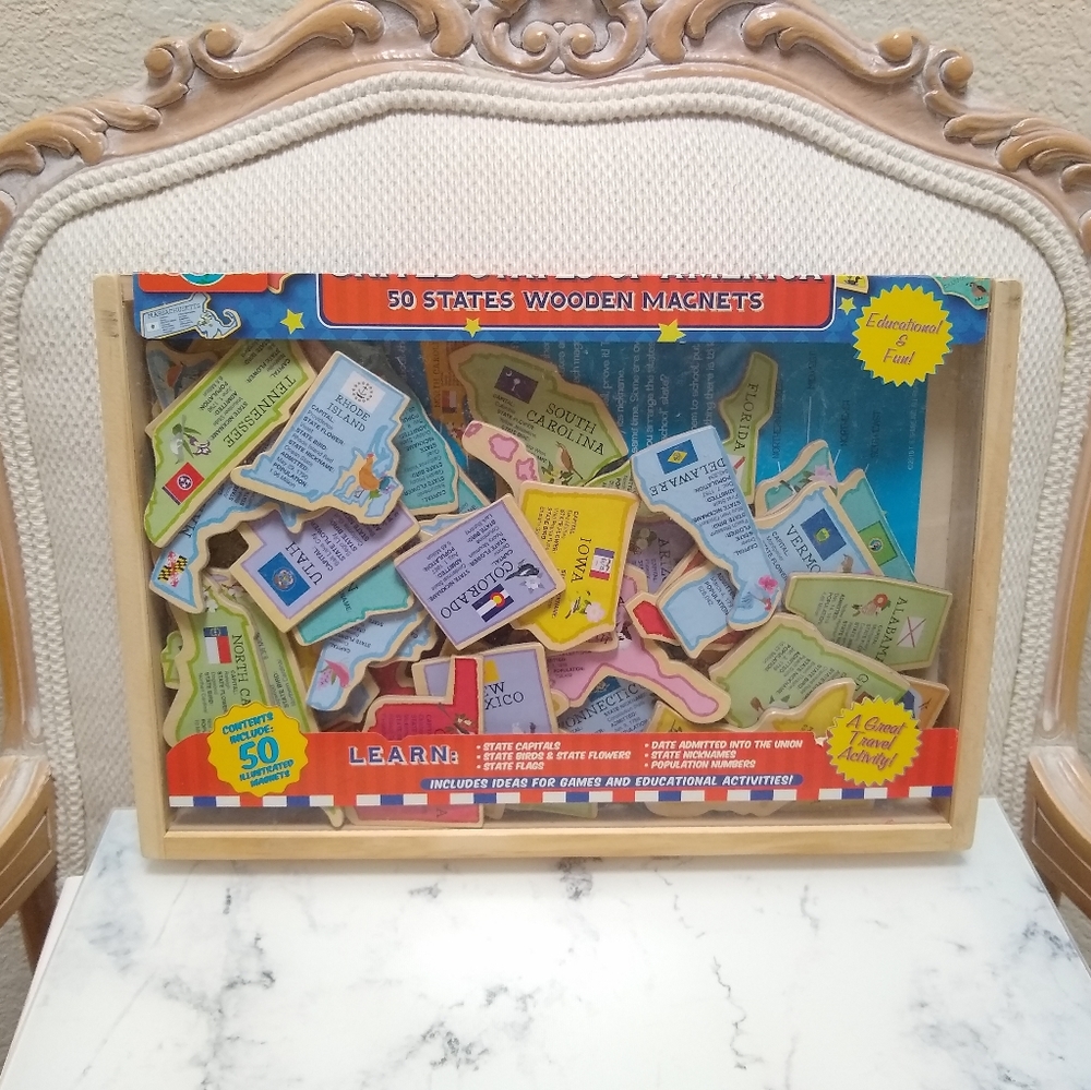 United States Wooden Magnets
